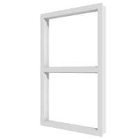 Kunststof kozijn vast glas 2 vakken verticaal