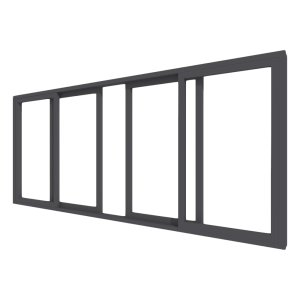 4-delige schuifraam  | Aluminium