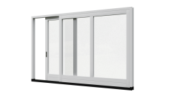 3-delige houten schuifpui